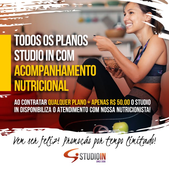 TODOS os planos Studio In com ACOMPANHAMENTO NUTRICIONAL