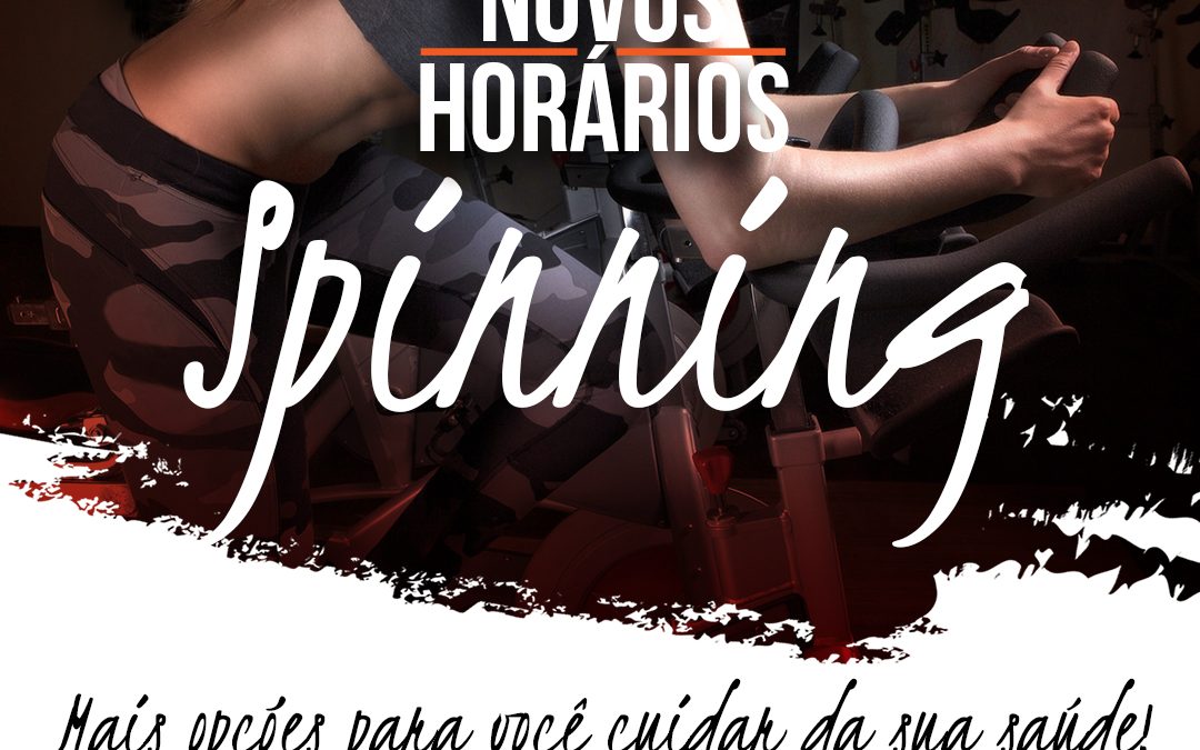 Novos horários de Spinning na Unidade Av. Central
